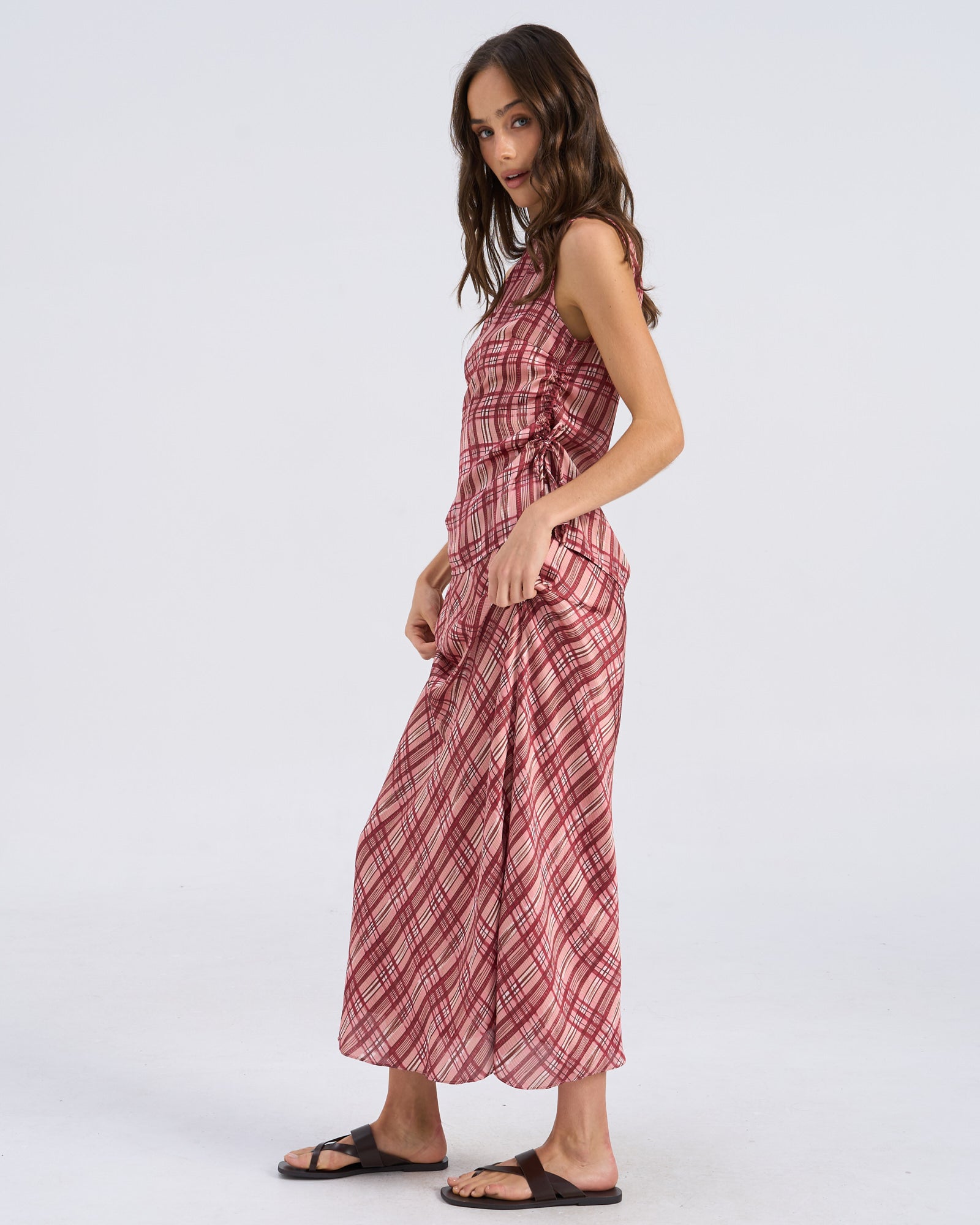 VMILSE SLEEVELESS CHECK TOP